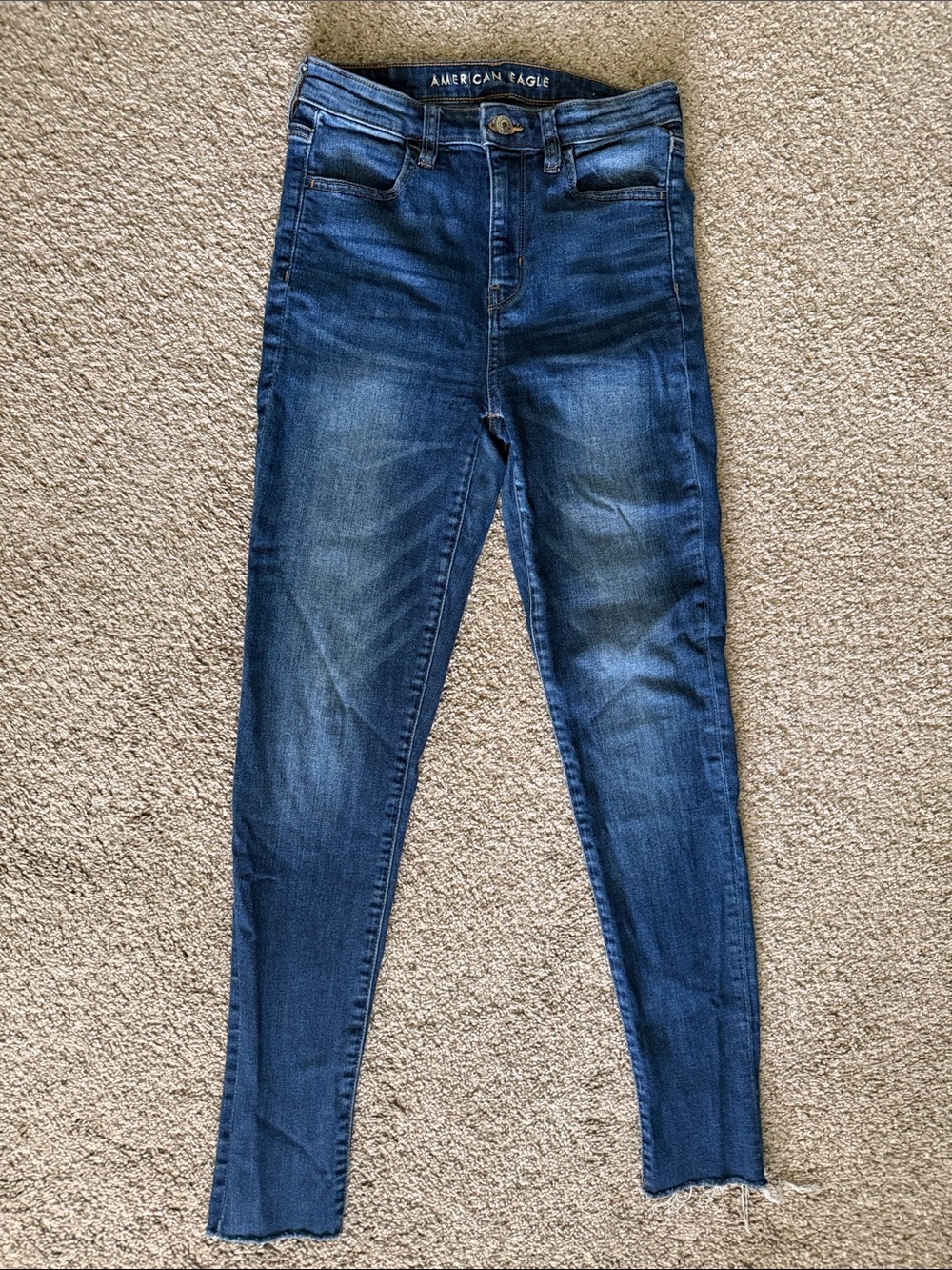 American Eagle Outfitters Women's High-Rise Skinny Jeans - Blue Wash